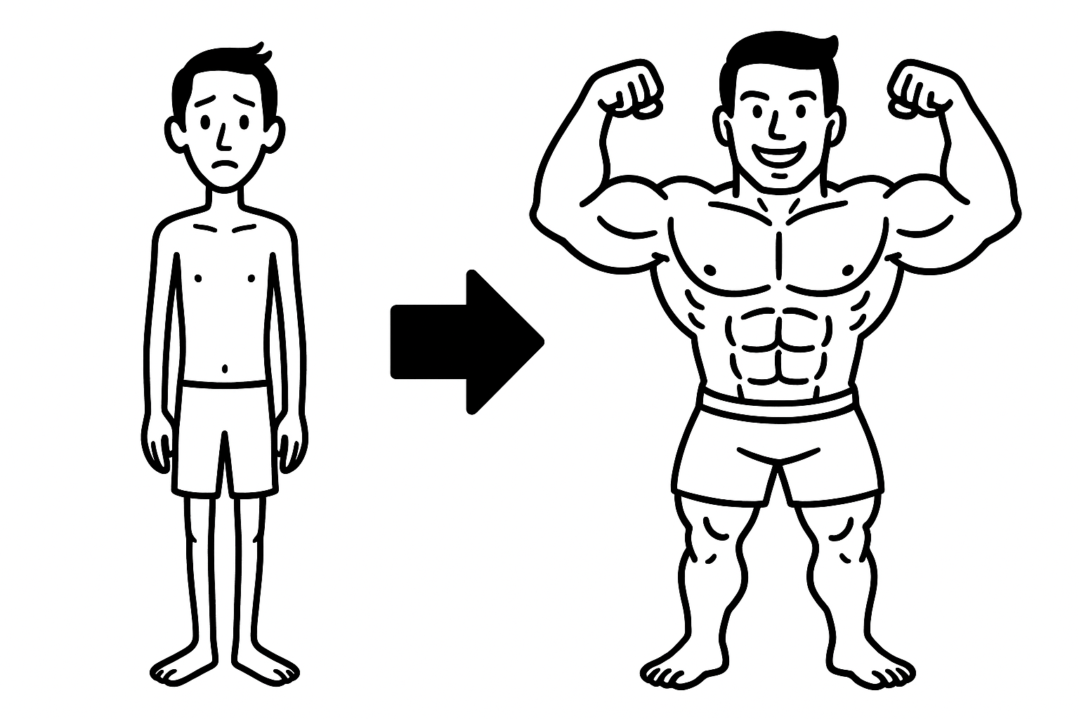 Progreso HYPERTROFIT - Transformación física real ganando masa muscular con entrenamiento natural y nutrición adecuada